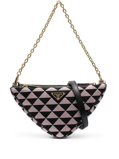 double triangle prada bag|prada triangle bag for sale.